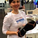 T&O Turismo e Outdoor Festival a Fiere di Parma, edizione 2018. Daria con un modello Aku